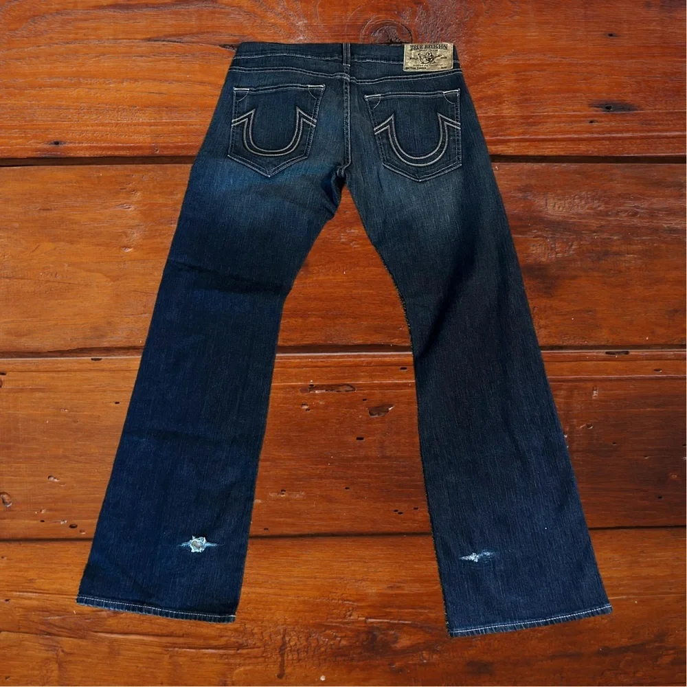 True Religion Danny Section Jeans Mens‎ 36 Dark Wash Straight Leg Made in USA